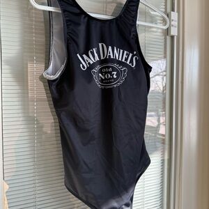 Jack Daniel's Black One-Piece Swimsuit